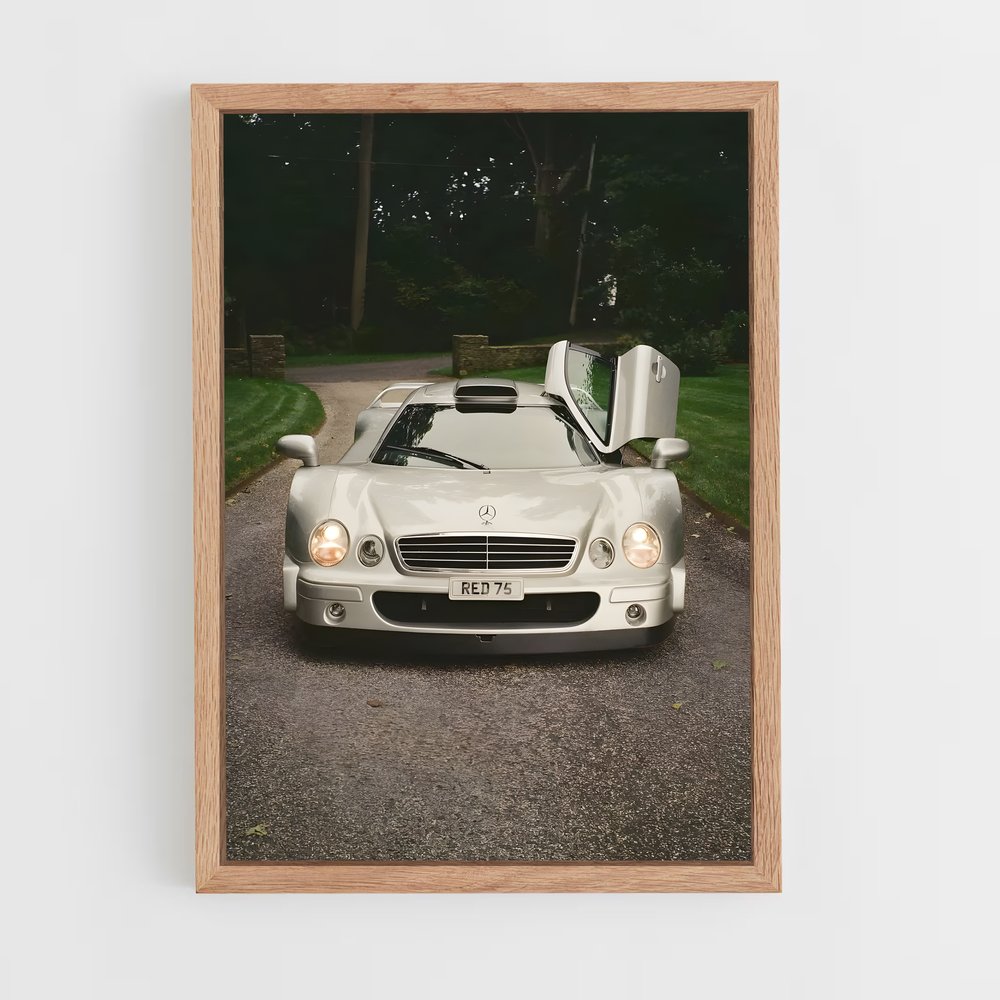 Poster Luxe Blanc – affiche Mercedes (vue 4)